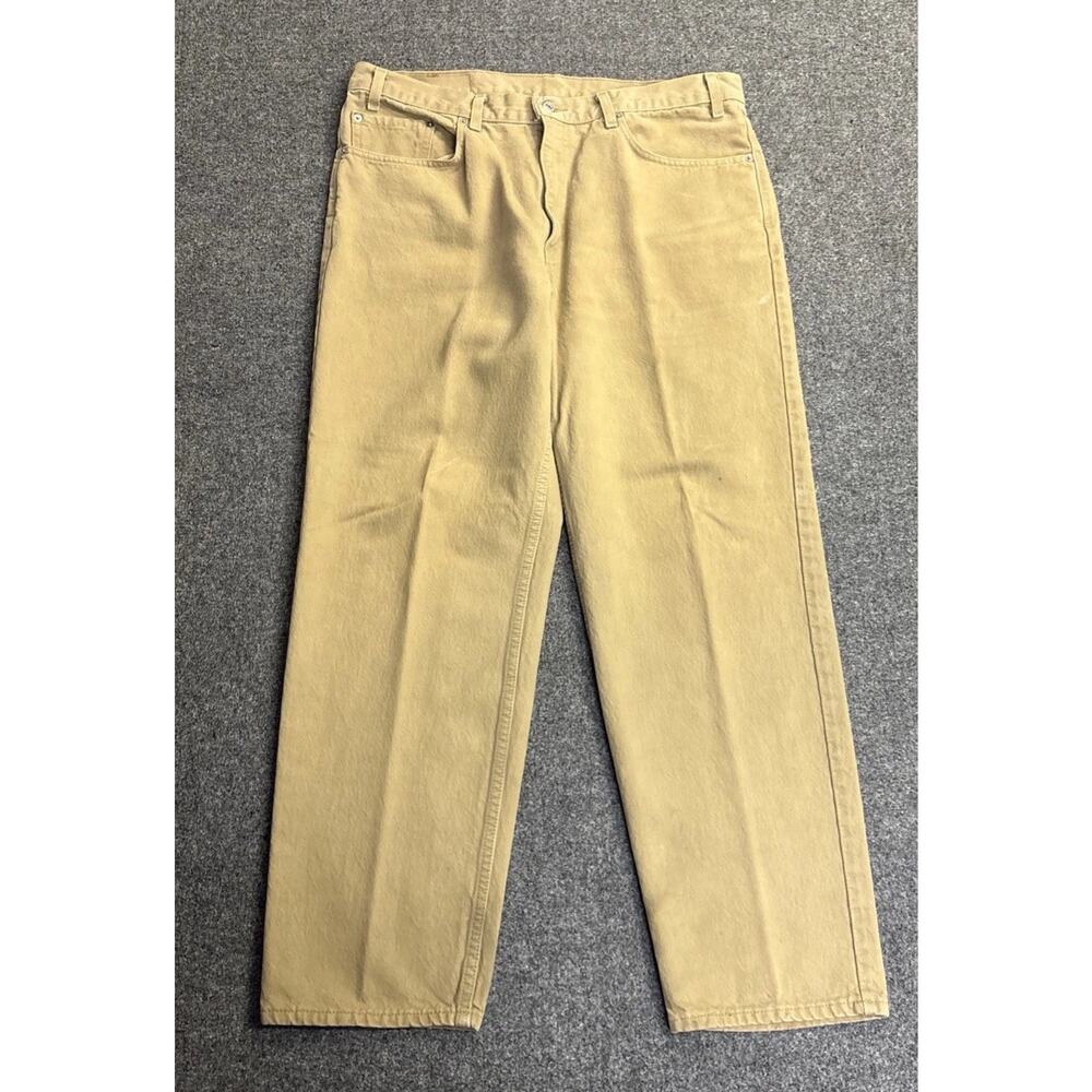 VTG Levis 550 Tan Men 38x30 Relaxed Fit Loose Baggy Fit Jeans 90s USA Retro